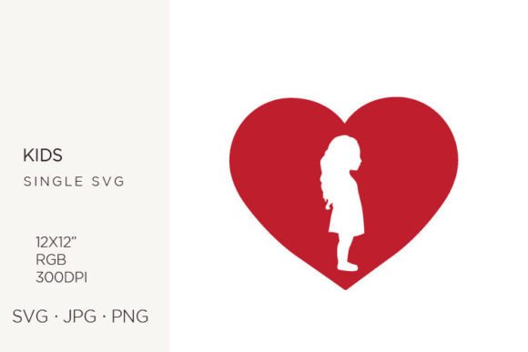 Baby Girl Inside Huge Red Heart Graphics
