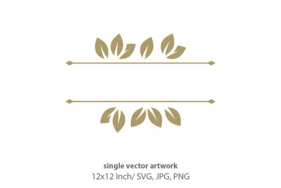 Blank Frame with Golden Leaves Graphics