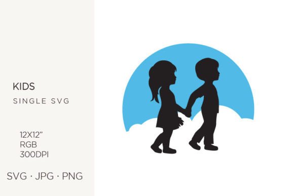 Boy and Girl with Sky and Clouds: Graphics for Real Business Use