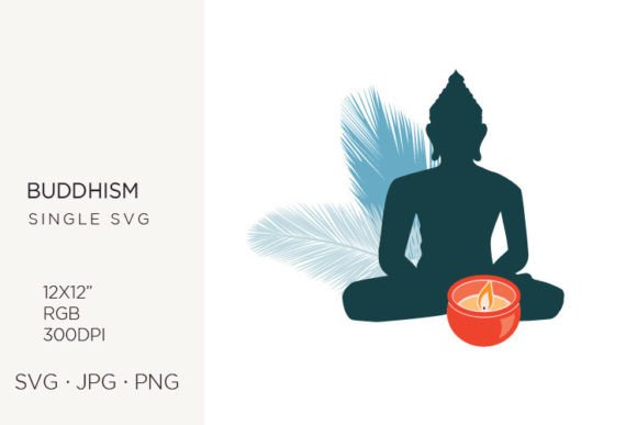 Buddha with Candle: Graphics and Illustrations for Creative Projects