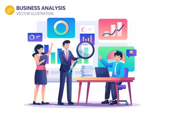 Business Analysis Flat Illustration Graphics