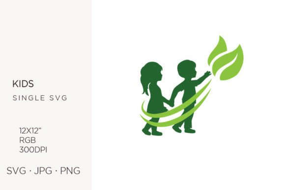 Children and Leaves: Graphics and Illustrations for Digital Sellers