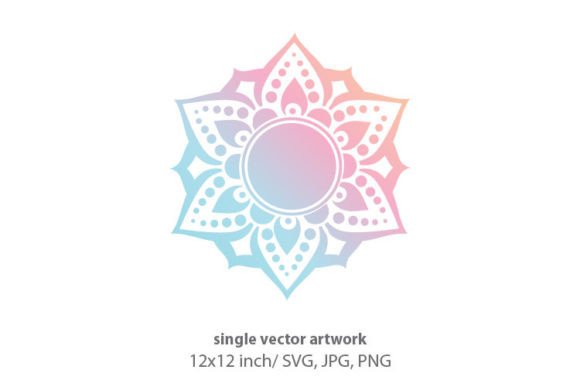 Colorful Mandala Frame, Vector Artwork Graphics
