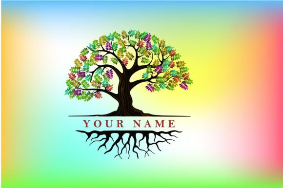 Colorful Tree Logo with Circular Shaped
