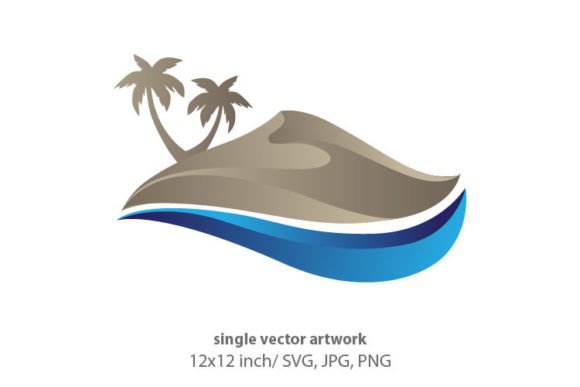 Dune, Gold Desert Sand. Logo Icon Graphics