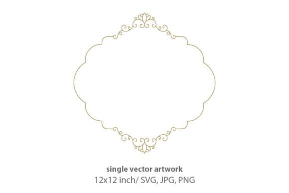 Elegant Luxury Scroll Label Vector Frame