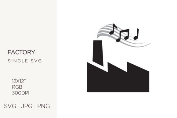 Factory and Music Notes Graphics