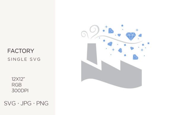Factory Building and Diamonds Graphics