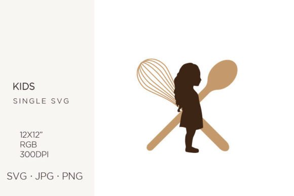 Girl Character with Bakery Equipment Graphics
