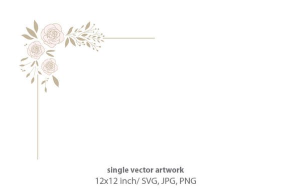 Golden Pink Roses Svg Frame: Graphics and Illustrations for Branding