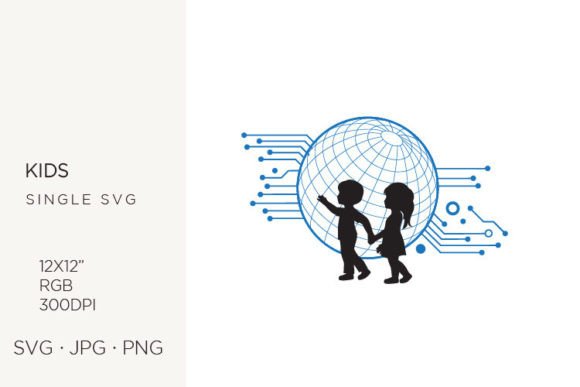 Kids and Social Network: Graphics and Illustrations for Creative Publishing