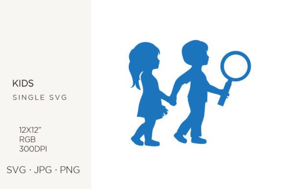 Kids with Magnifying Glass
