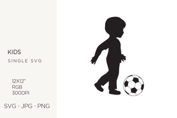 Little Boy with Soccer Ball: Graphics and Illustrations for Branding