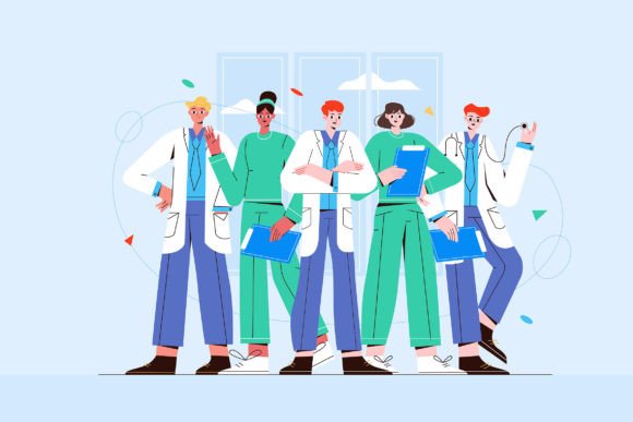 Medical Staff Healthcare Workers Vector Graphics