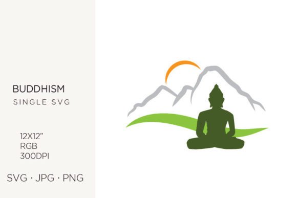 Meditating Buddha with Landscape