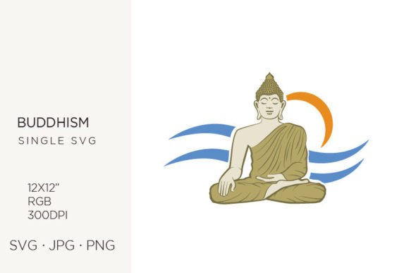 Sea Cost, Gold Buddha Graphics and Illustrations